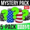 CRAZYBOXER Mystery Pack 5 Men's Boxer Briefs -Crazyboxer Sales Store CB01BMPREPACKX5 0