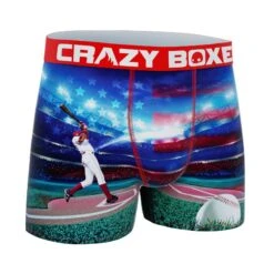CRAZYBOXER All Stars Baseball Men's Boxer Briefs -Crazyboxer Sales Store CBALS0101BASE 3