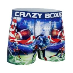 CRAZYBOXER All Stars American Football Men's Boxer Briefs -Crazyboxer Sales Store CBALS0101FOOT 3