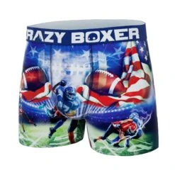 CRAZYBOXER All Stars American Football Men's Boxer Briefs -Crazyboxer Sales Store CBALS0101FOOT 4