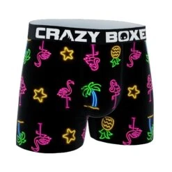 Men's Boxer Briefs - ALL STARS - NEON -Crazyboxer Sales Store CBALS0101NEON 3