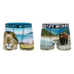 CRAZYBOXER All Star Lion Bear Men's Boxer Briefs (2 Pack) -Crazyboxer Sales Store CBALS0101X2A1 4