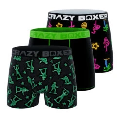CRAZYBOXER All Star Neon Army Men's Boxer Briefs (3 Pack)