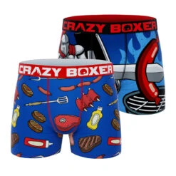 CRAZYBOXER All Star BBQ Knight Men's Boxer Briefs (2 Pack)