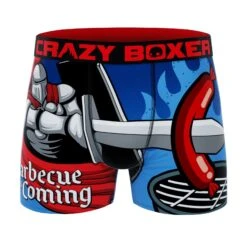 CRAZYBOXER All Star BBQ Knight Men's Boxer Briefs (2 Pack) -Crazyboxer Sales Store CBALS0102X2A1 5