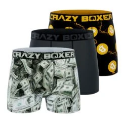 CRAZYBOXER All Star Bitcoin Cash Men's Boxer Briefs (3 Pack)