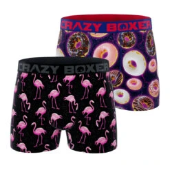 CRAZYBOXER Tropical Donut Men's Boxer Briefs (2 Pack)