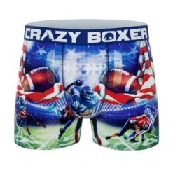 CRAZYBOXER Men's Football Dollars All Star Boxer Briefs (2 Pack) -Crazyboxer Sales Store CBALS0103X2C7 4