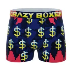 CRAZYBOXER Men's Football Dollars All Star Boxer Briefs (2 Pack) -Crazyboxer Sales Store CBALS0103X2C7 6