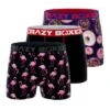 CRAZYBOXER Tropical Donut Men's Boxer Briefs (3 Pack)