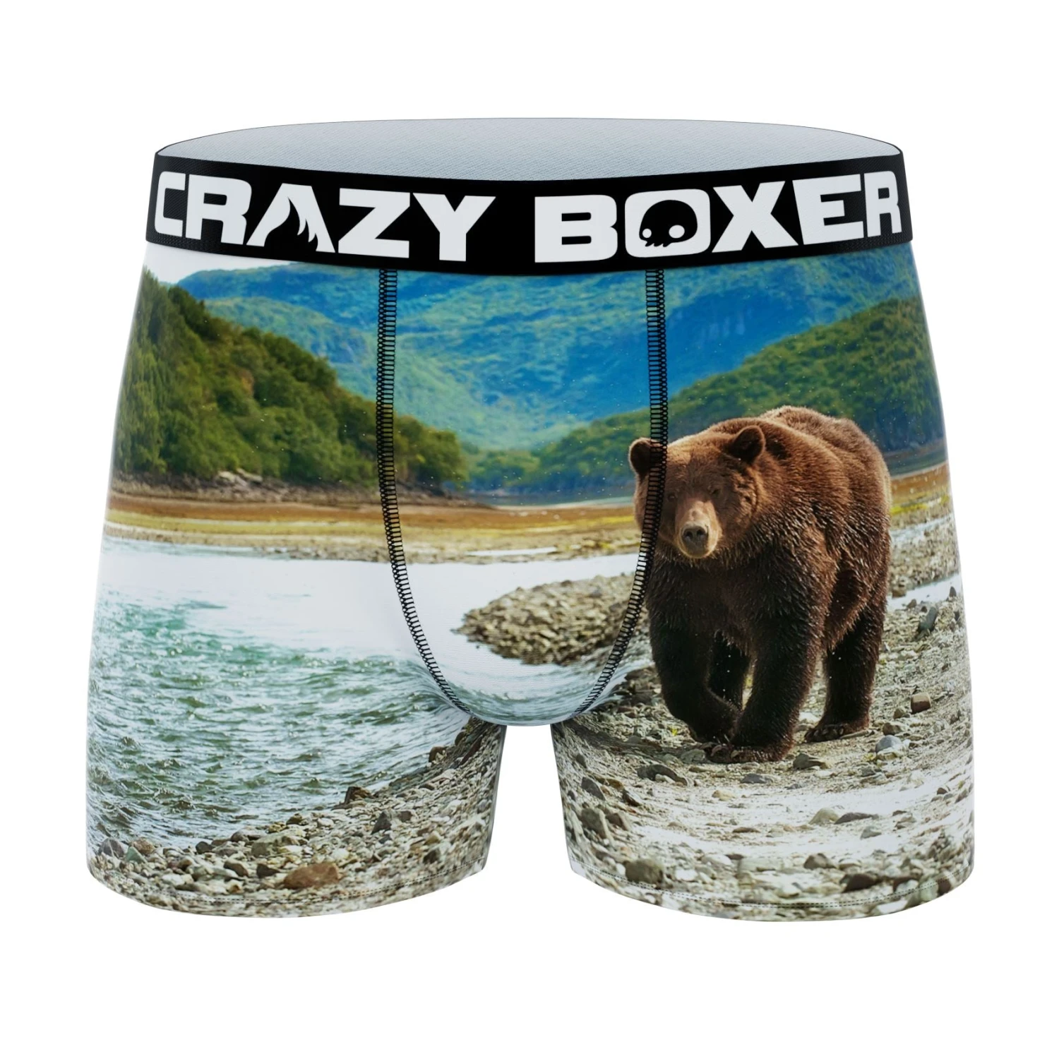 CRAZYBOXER All Star Fish Grizzly Black Men's Boxer Briefs (3 Pack) 4 CRAZYBOXER All Star Fish Grizzly Black Men's Boxer Briefs (3 Pack) - Image 2