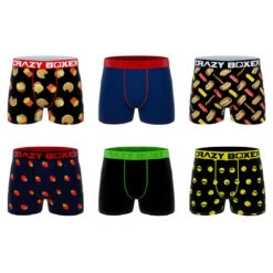 CRAZYBOXER Food Men's Boxer Briefs (6 Pack)