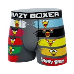 CRAZYBOXER Angry Birds Men's Boxer Briefs (Creative Packaging) -Crazyboxer Sales Store CBANG0101LINEN 4