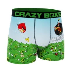 CRAZYBOXER Angry Bird Attack The Pigs Men's Boxer Briefs -Crazyboxer Sales Store CBANG0101PLA2 3