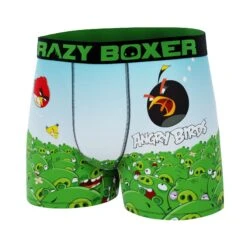 CRAZYBOXER Angry Bird Attack The Pigs Men's Boxer Briefs -Crazyboxer Sales Store CBANG0101PLA2 4