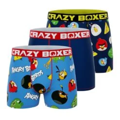 CRAZYBOXER Angry Birds All CharactersMen's Boxer Briefs (3 Pack)