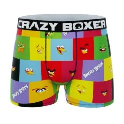 CRAZYBOXER Angry Birds Attack The Pigs Men's Boxer Briefs (3 Pack) -Crazyboxer Sales Store CBANG0101X3A2 5