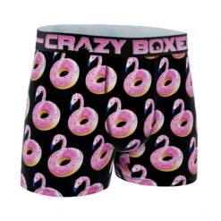 CRAZYBOXER Flamingo & Donuts Men's Boxer Briefs -Crazyboxer Sales Store CBANI01FLAM 3