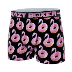 CRAZYBOXER Flamingo & Donuts Men's Boxer Briefs -Crazyboxer Sales Store CBANI01FLAM 4
