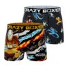 CRAZYBOXER Avatar Black Men's Boxer Briefs (2 Pack) -Crazyboxer Sales Store CBAVA0101X2A3 1