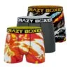 CRAZYBOXER Avatar Fire Men's Boxer Briefs (3 Pack) -Crazyboxer Sales Store CBAVA0101X3A6 1