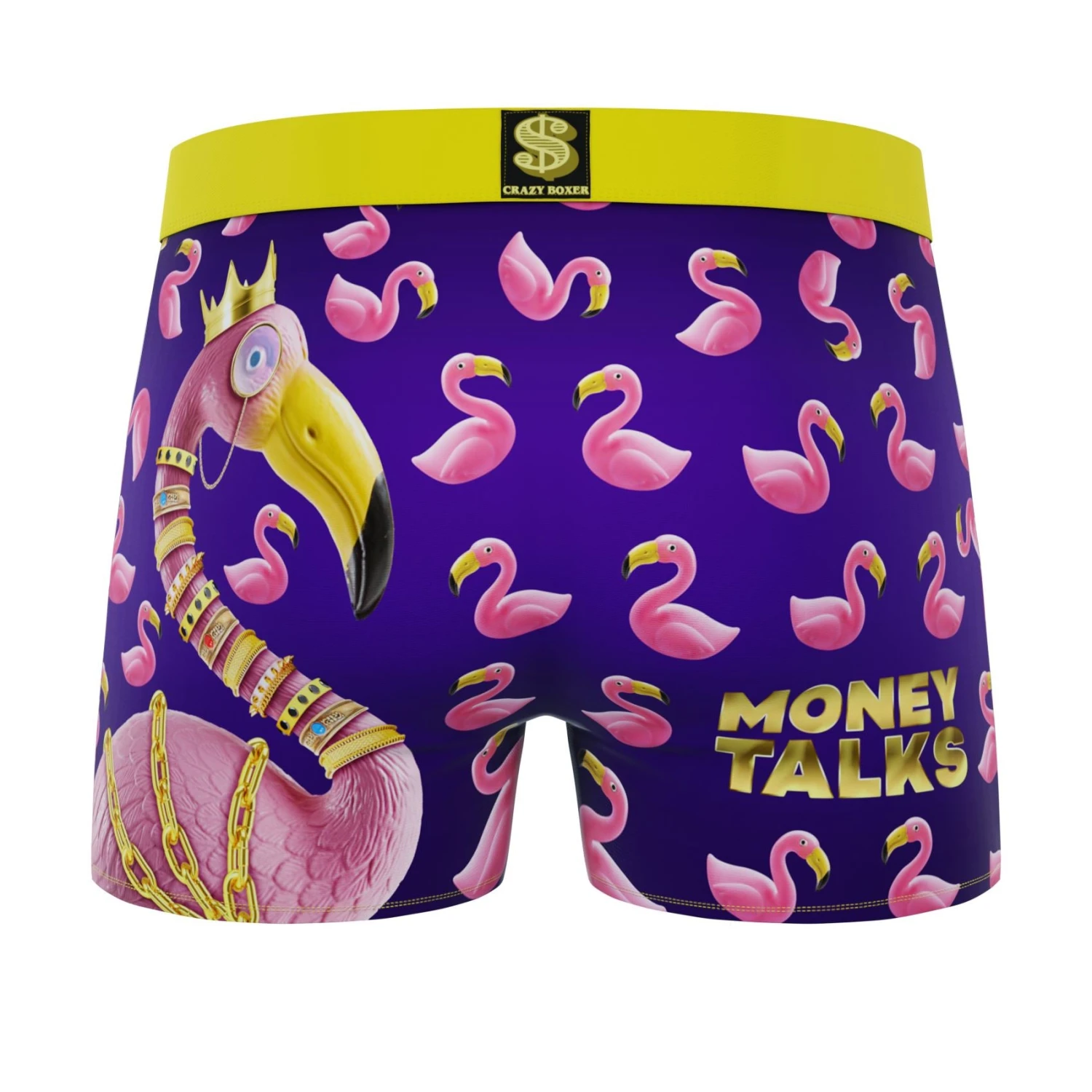 CRAZYBOXER Bling Bling Flamingo Men's Boxer Briefs 4 CRAZYBOXER Bling Bling Flamingo Men's Boxer Briefs - Image 2