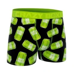 CRAZYBOXER Bud Light Green Men's Boxer Briefs -Crazyboxer Sales Store CBBUD0101CAN3B 3