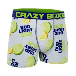 CRAZYBOXER Bud Light Lime Men's Boxer Briefs -Crazyboxer Sales Store CBBUD0101LIME 3