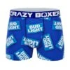 CRAZYBOXER Bud Light Logo Men's Boxer Briefs -Crazyboxer Sales Store CBBUD0101LOGOB 0