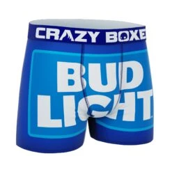 CRAZYBOXER Bud Light Logo Logo Men's Boxer Briefs (Creative Packaging) -Crazyboxer Sales Store CBBUD0101PLAC 3