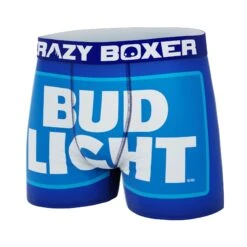 CRAZYBOXER Bud Light Logo Logo Men's Boxer Briefs (Creative Packaging) -Crazyboxer Sales Store CBBUD0101PLAC 4