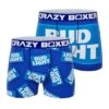 CRAZYBOXER BUD LIGHT Logo-Can Men's Boxer Briefs (2 Pack) -Crazyboxer Sales Store CBBUD0101X2A1 1