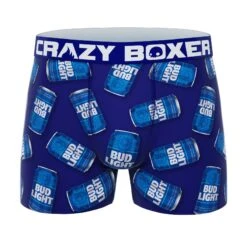 CRAZYBOXER Bud Light Logo Men's Boxer Briefs (Pack 2) -Crazyboxer Sales Store CBBUD0101X2A2 3