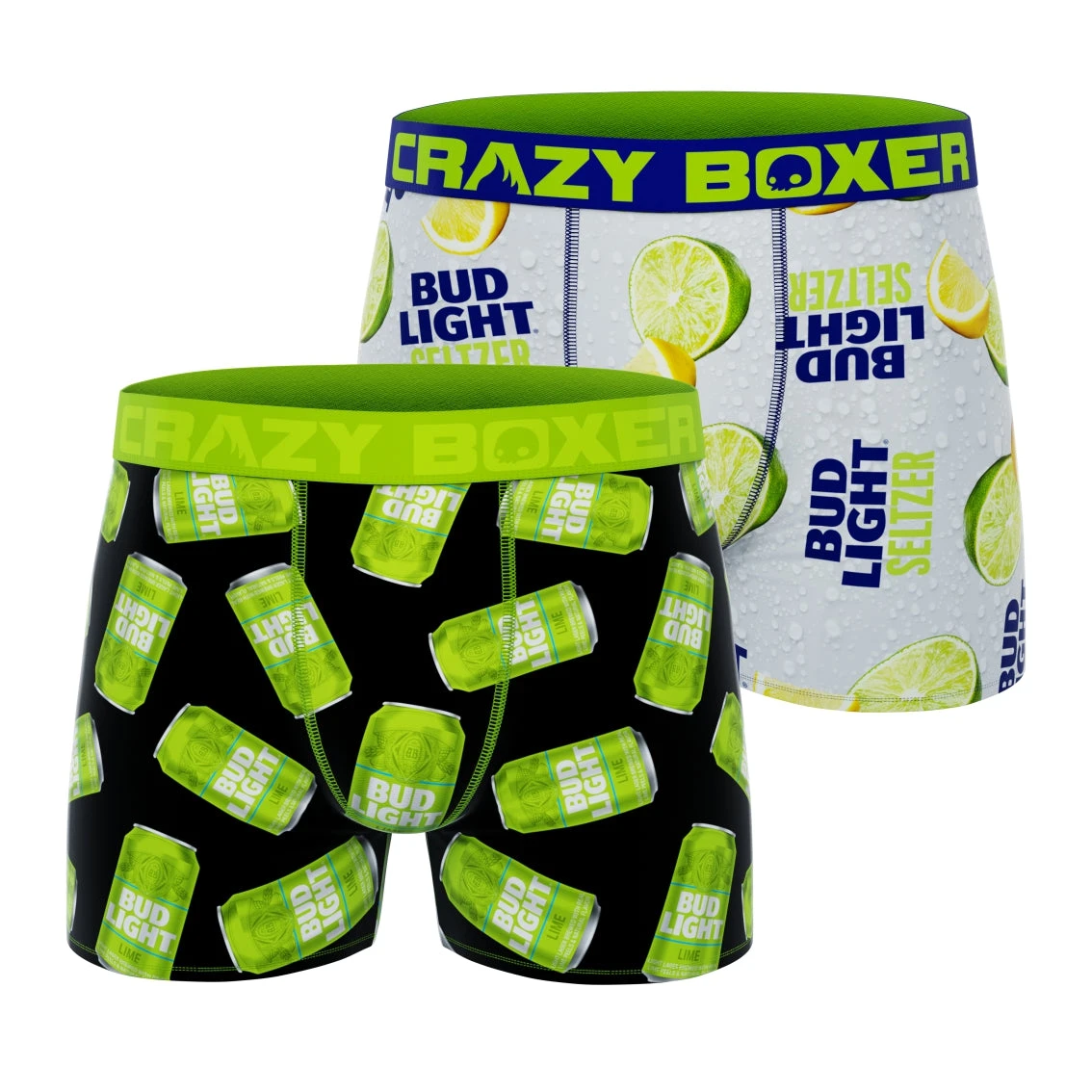 CRAZYBOXER Bud Light Lime Men's Boxer Briefs (Pack 2) 3 CRAZYBOXER Bud Light Lime Men's Boxer Briefs (Pack 2)