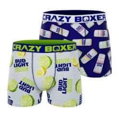 CRAZYBOXER Bud Light Men's Boxer Briefs (2 Pack)