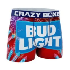CRAZYBOXER Bud Light Fireworks Men's Boxer Briefs -Crazyboxer Sales Store CBBUD01024JUL 3