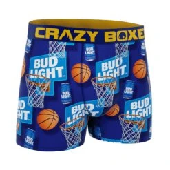 CRAZYBOXER Bud Light Basketball Men's Boxer Briefs -Crazyboxer Sales Store CBBUD0102BASK 3