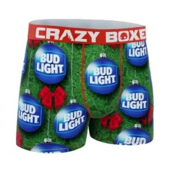 CRAZYBOXER Bud Light Holidays Men's Boxer Briefs -Crazyboxer Sales Store CBBUD0102XMS2 3