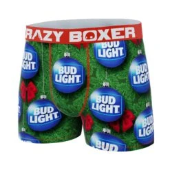 CRAZYBOXER Bud Light Holidays Men's Boxer Briefs -Crazyboxer Sales Store CBBUD0102XMS2 4