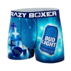 CRAZYBOXER Bud Light Cann Novelty Men's Boxer Briefs -Crazyboxer Sales Store CBBUD0102XMS3 4