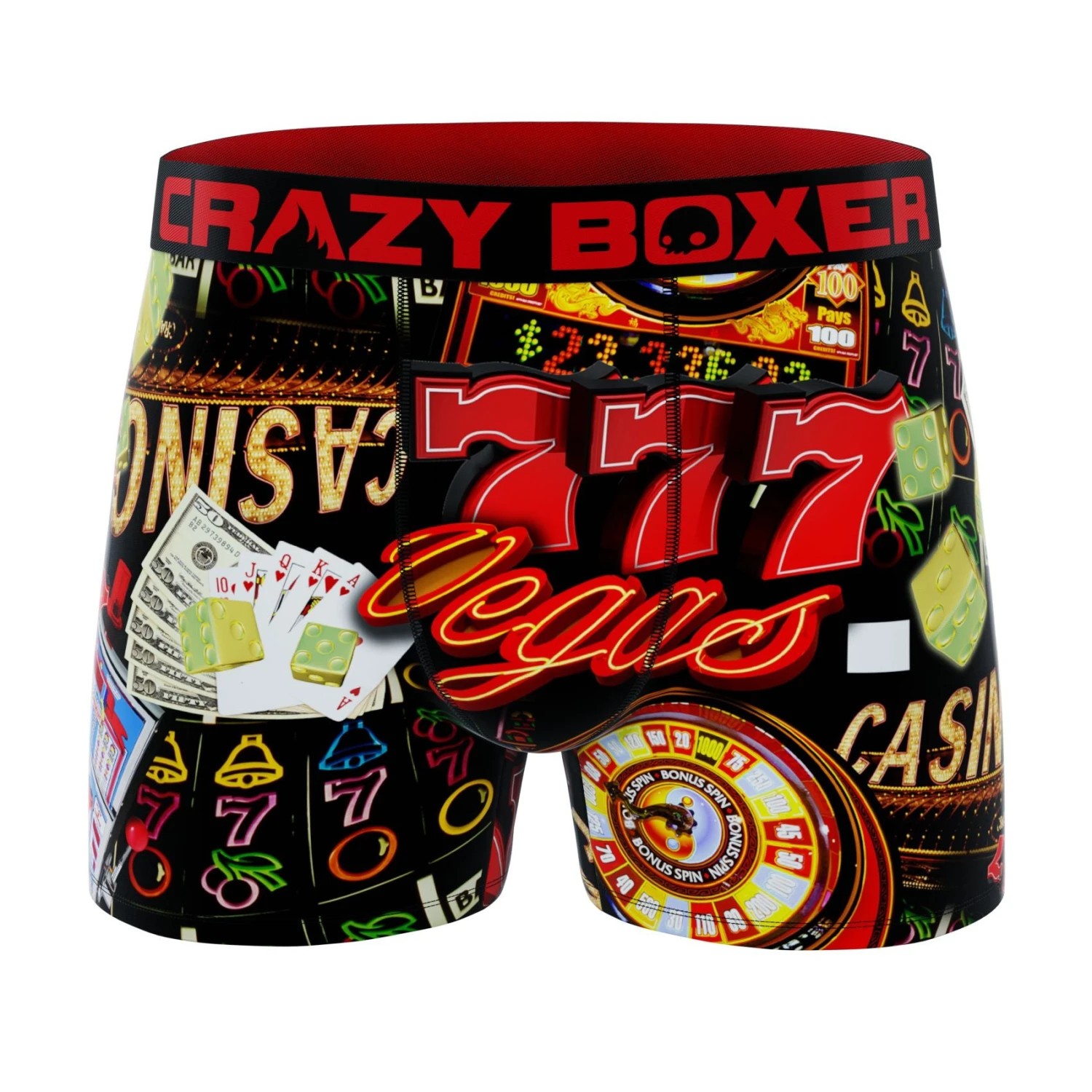 CRAZYBOXER Casino In Vegas Men's Boxer Briefs (2 Pack) 4 CRAZYBOXER Casino In Vegas Men's Boxer Briefs (2 Pack) - Image 2