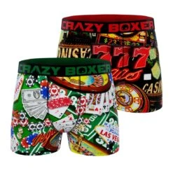 CRAZYBOXER Casino In Vegas Men's Boxer Briefs (2 Pack)
