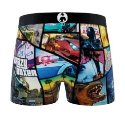 CRAZYBOXER Theft Auto Men's Boxer Briefs (3 Pack) -Crazyboxer Sales Store CBCAS0101X3A3 2