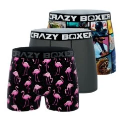 CRAZYBOXER Theft Auto Men's Boxer Briefs (3 Pack)