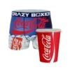 CRAZYBOXER Coca Cola Men's Boxer Briefs (Creative Packaging) -Crazyboxer Sales Store CBCOC0101COKEN 0