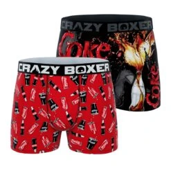 CRAZYBOXER Coca Cola Men's Boxer Briefs (2 Pack)