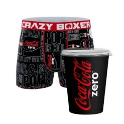 CRAZYBOXER Coca-Cola Zero Men's Boxer Briefs (Creative Packaging)