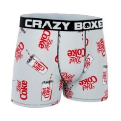 CRAZYBOXER Coca-Cola Diet Coke Men's Boxer Briefs (Creative Packaging) -Crazyboxer Sales Store CBCOC01DIETN 3
