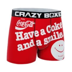 CRAZYBOXER Coca-Cola Have A Coke & A Smile Men's Boxer Briefs (Creative Packaging) -Crazyboxer Sales Store CBCOC01SMILN 3