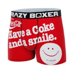 CRAZYBOXER Coca-Cola Have A Coke & A Smile Men's Boxer Briefs (Creative Packaging) -Crazyboxer Sales Store CBCOC01SMILN 4